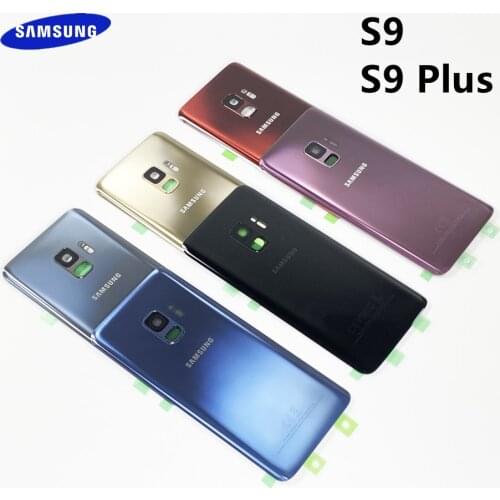 For SAMSUNG Galaxy S9 Plus S9+ G965 G965F S9 G960 G960F Back Glass Battery Cover Rear Door Housing Case Shell With Camera Lens