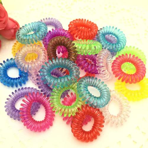 10Pcs/Lot New Small Telephone Line Hair Ropes Girls Colorful Elastic Hair Bands Kid Ponytail Holder Tie Gum Hair Accessories