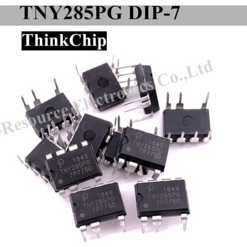 10pcs) TNY285PG DIP-7 TNY285P DIP TNY285 Energy-Efficient, Off-Line Switcher With Line Compensated Overload Power