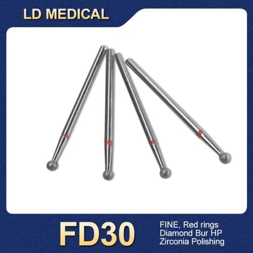 10pcs/lot Dental Tools Diamond Bur odontologia HP(Electroplanted) Fine Red набор инструментов burs