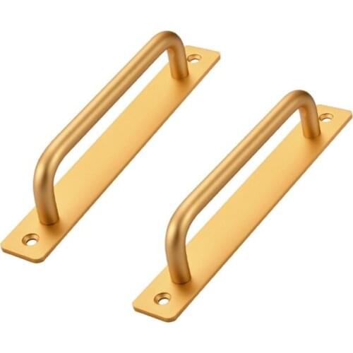 2pcs/lot Furniture Room Door Hardware Fashion Black Silver Gold Cabinet Handles Aluminum Alloy Kitchen Wooden Door Handle