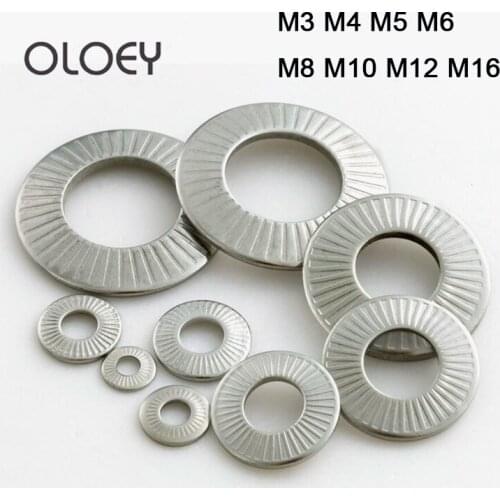 4~60PCS Stainless Steel 304 Single Side Saddle Type Tooth Shape Washer Gasket Ring M3 M4 M5 M6 M8 M10 M12 M16 Excellent