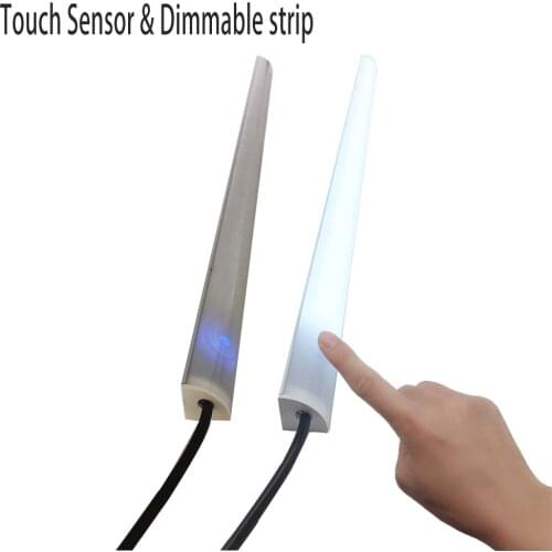 5pcs 50CM 5730 strip V shell touch sensor Touch Sensor Switch Coil Spring Switch LED Dimmer Control Switch for Smart Home LED