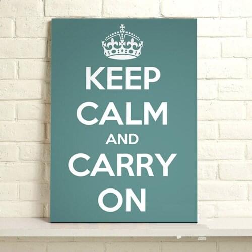 Abstract Quote Keep Calm Canvas Print Painting Nordic Style Poster Wall Art Picture For Home Decoration Unframed LZ667
