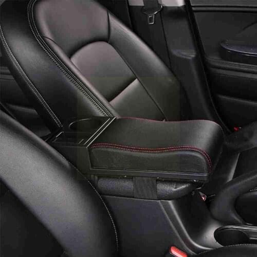 Car Armrest With Cup Holder Universal Pu Leather Storage Soft Arm Multi-functional Accessories Rest Goods Car Box Armrest K0N9