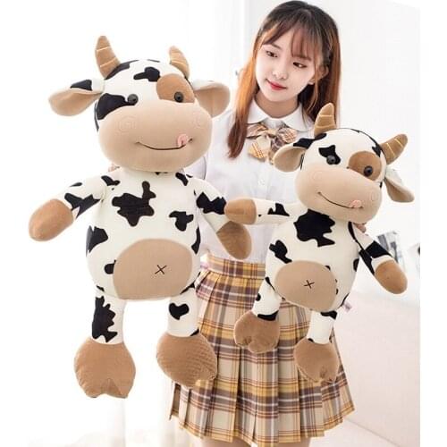 Large Cow Doll High Quality Plush Toy Stuffed Full Cute Cartoon Cow Doll Pillow Child Toy Birthday Gift 30/40/50 Cm Hot New