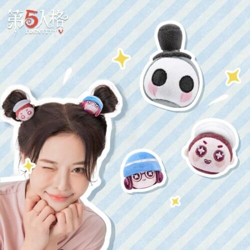 HOT Game Identity V Plush Doll Hair Rope Amily Dair Helena Adams Jack Headwear Hair Bands Girl Cute Double Ponytail Hair Ring