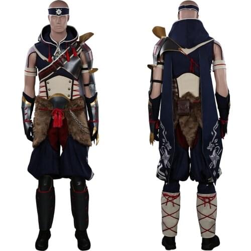 Monster Hunter Rise Cosplay Men Hunter Uniform Suit Costume Outfits Halloween Carnival Suit