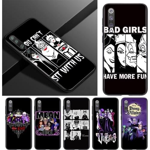 Disney villains combo For Xiaomi Mi 11i 11 10T 10 9T 9 A3 8 Lite CC9 SE Note10 Lite Ultra Pro Black Soft Phone Case