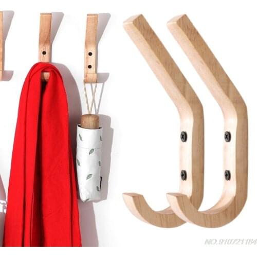 MH003 Oak Wood Creative Bathroom Hook Rack Wall Mount Multipurpose Hallway Bedroom Door Hat Clothes Hanger Kitchen J27 21