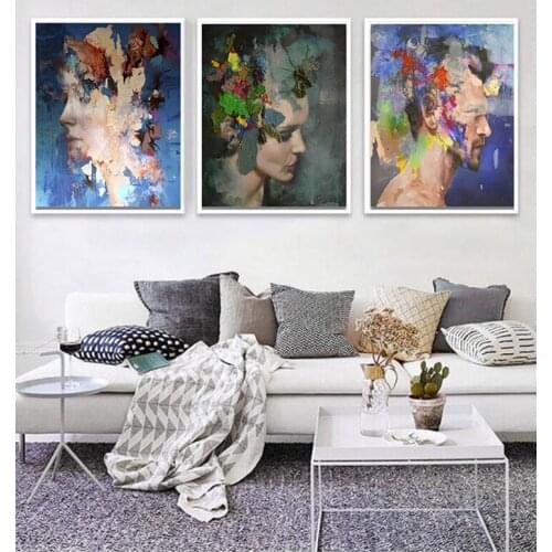 3pcs set Diamond painting Abstract women men 3D cross stitch diy diamond embroidery full square/round Rhinestone decoration home