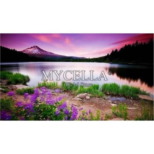 5D Diamond Painting Kit Beautiful Mountain Lake Nature Scenery Diamond Embroidery Cross Stitch DIY Rhinestone Mosaic Full Decor
