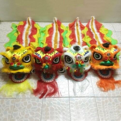 NEW Chinese Lion Dance Costume suits for one children Wool Costume Kids Dress Folk Art Celebrate Lion Mascot Outfit Halloween