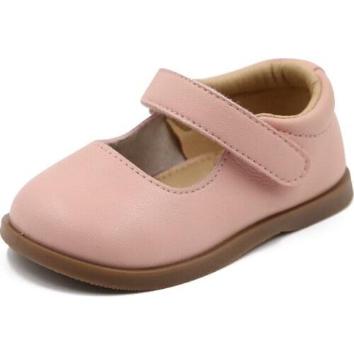 2021 Summer New Childrens Leather Shoes Cute Sweet Princess Shoes Soft Sole Fashion Baby Toddler Shoes Pink Girl Shoes for Kids