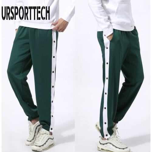 New Arrival Hip Hop Streetwear Joggers Pants Men Student Casual Cargo Pant Trousers Open Button Elastic Waist Loose Pant Boys
