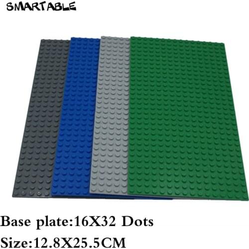 Smartable Baseplate 16X32 for Small Building Blocks parts DIY LOGO Creative Toys Compatible Major Brands 3857 Toys Gift 4pcs/lot