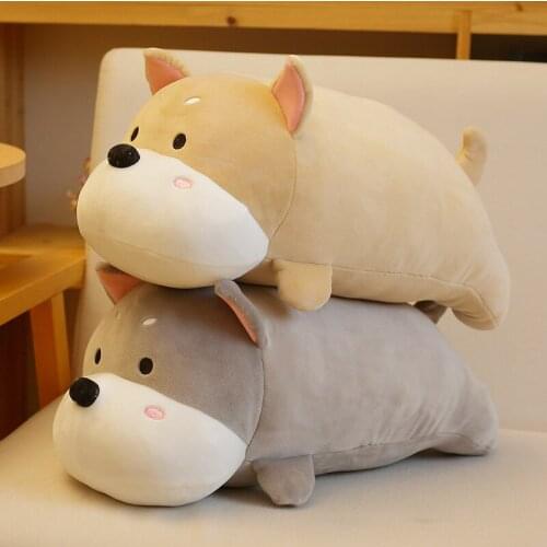 45cm Cartoon Dog Pillow Papa Dog Plush Toy Soft Stuffed Doll Comfortable Sleeping Pillow Baby Accompany Toy Kids Birthday Gift
