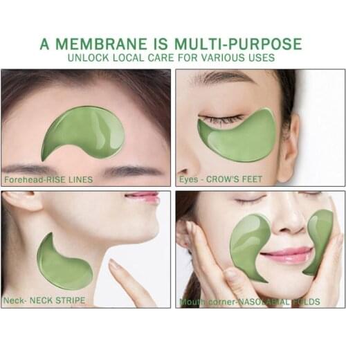 Green Seaweed Crystal Eye Mask Patches Deep Moisturizing Removing Dark Circles and Fine Lines Hydrating Eyes Care 60Pcs/box