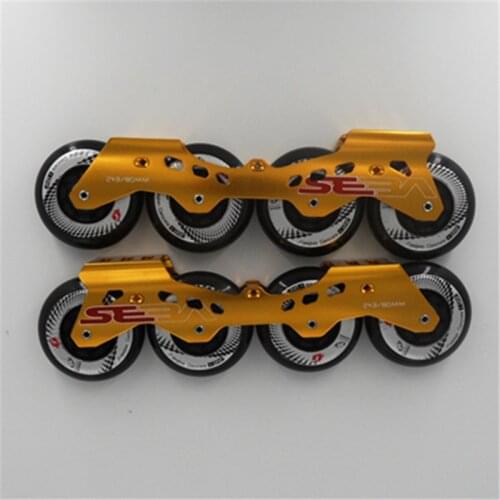 Frame+Wheels+Beaings Combination, 4X80mm SEBA Frame and Hyper+G wheel and ILQ-11 Bearing Inline Slalom Skates Base