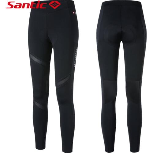 Santic Women Cycling Pants Riding MTB Long Pants 4D Padding Reflective pants Sports Clothing Spring Autumn Asian Size