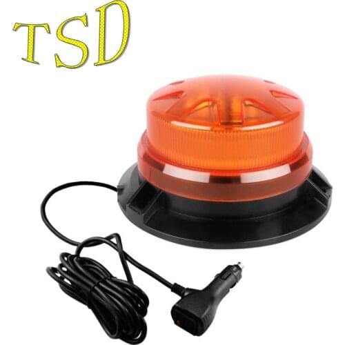 Warning Lamp Magnetic Beacon Lights Indicator Signal Rotating Emergency Strobe Light 9-28V Fire Truck Red Flashing Amber