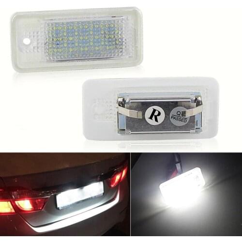 LED CANBUS No Error License Plate Light Base bulb For Audi A6 C6 (4F) S6 A8 S8 D3(4E) Q7 AUTO Number Plate lamp No Hyper Flash