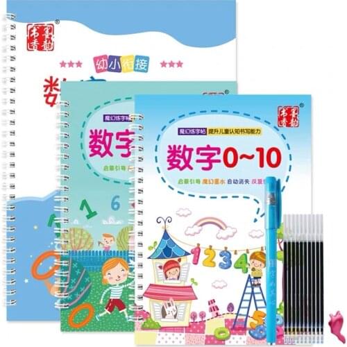 Kindergarten Preschool 0-100 Digital Number Calligraphy Copybook For Kid Children Exercises Calligraphy Practice Book Libros