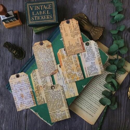 Vintage English Chapter TAG TN Material DIY scrapbooking junk journal base collage happy plan gift decoration material