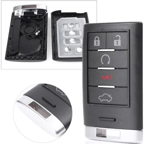 1pcs 5 Button Remote Key Fob Case Shell for CADILLAC DTS / CTS / STS / XTS