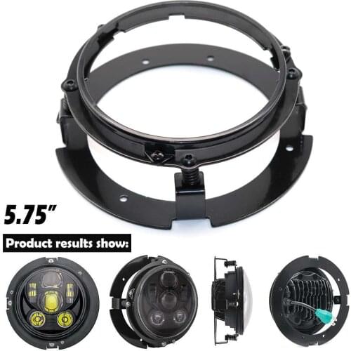 1pcs Black / Chrome 5 3/4" 5.75 inch Headlight Bracket Kit for Motorcycle Ring Mount Brackets for 5.75 Inch LED Headlights