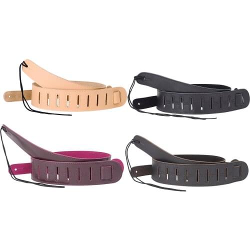 1pc Leather Guitar Strap, Adjustable Length, Soft Backing, Comfortable, 2.17" Wide