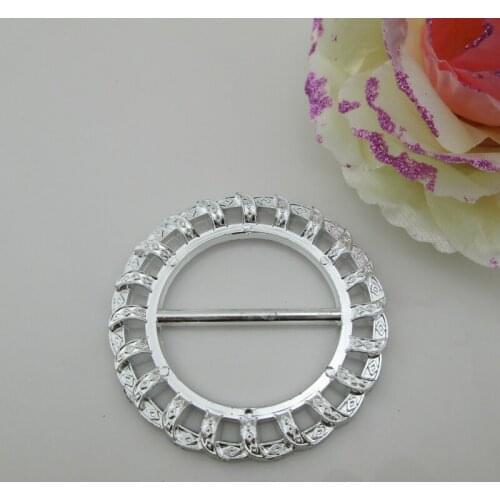 AB05 35mm)20pcs Fashion Large Round Acrylic Buckle For Chair Sash