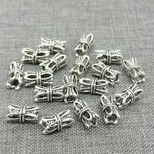 15 Pieces of 925 Sterling Silver Small Bohemian Beads Tube Shape for Bracelet