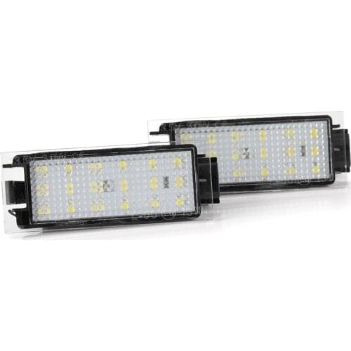 2×Canbus Car LED Number License Plate Light No error For Renault Megane 3 Clio Laguna 2 Megane 3 Twingo Master Vel Satis