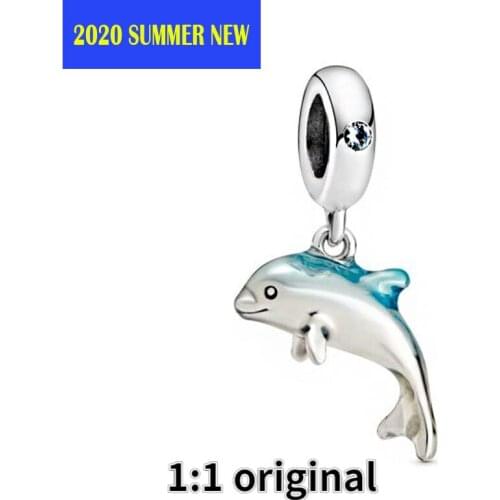 2020 Summer Fashion Silver 925 Jewelry Beads The Dolphin Dangle Charm Fit Original Pandora Bracelets Women DIY Gift