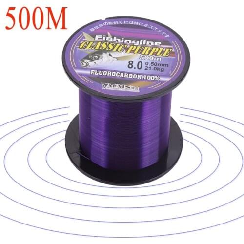 2021 500m Fluorocarbon Monofilament Nylon Fishing Line Carp Durable Fishing Main Line With Box Angling Accessories 0.4 To 8.0