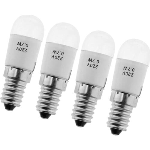 4Pcs Sewing Machine Bulb Screw In 0.7W 220V Appliance Light Bulbs Universal