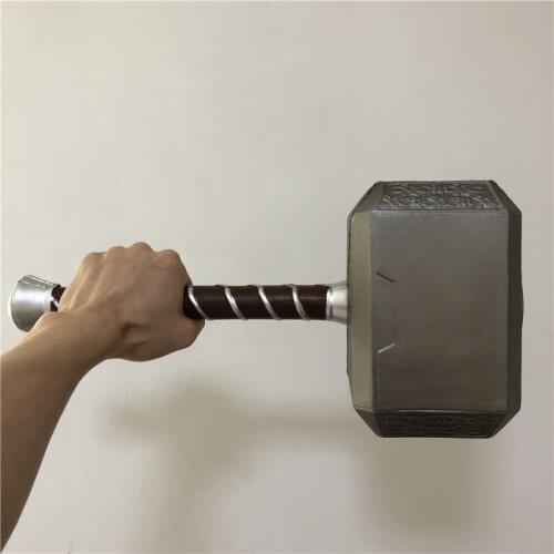 44cm Super Hero Weapon Hammer 1:1 Thor Thunder Axe Storming Hammer Cosplay Figure Weapons Model Kids Gift Safety PU Material Toy