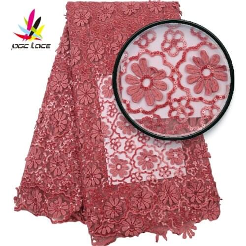 Velvet Fabrics Embroidery Nigerian Embroidered Lace African Luxury Latest High Quality 2019 With Sequins