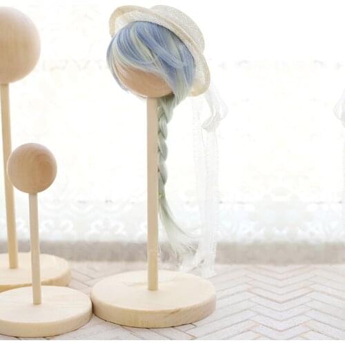 D03-P037 children handmade toy 1/6 1/3 1/4 Doll Accessories BJD/SD doll Photo props wooden Wig holder hat holder 1pcs