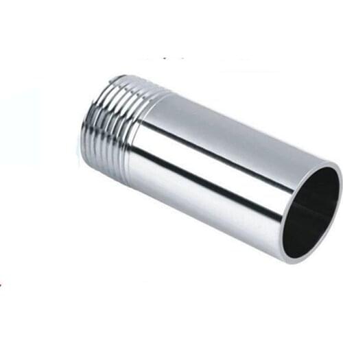Length 100mm 1/8" 1/4" 3/8" 1/2" 3/4" 1" BSP Male Thread 304 Stainless Steel Pipe Fitting Long Nipple Adapter Connector