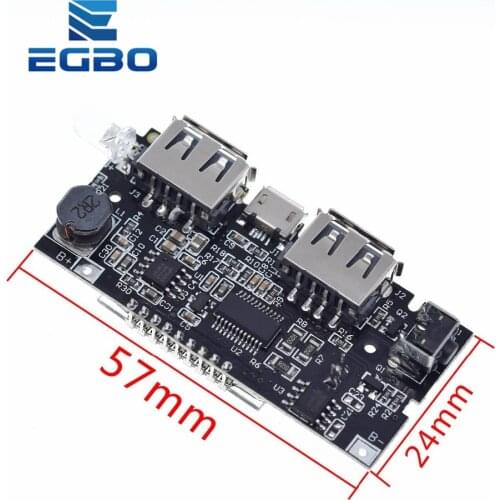 Dual USB 5V 1A 2.1A Mobile Power Bank 18650 Battery Charger PCB Power Module Accessories For Phone DIY New LED LCD Module Board