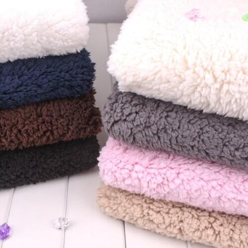 160cmx50cm Coral Fleece Fleece Lamb Plush Fabric Super Soft Warm Clothing Blankets Pajamas Coats DIY Plush Dolls Bedding Fabrics