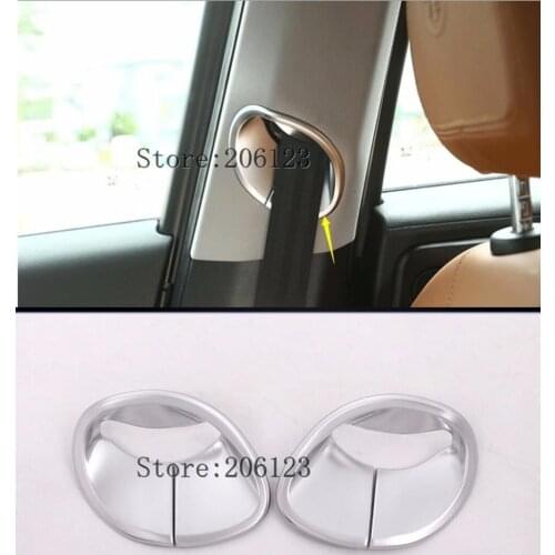 Chrome ABS Front B Column Safety Belt panel decoration cover trim for Alfa Romeo Giulia Car styling 3D stickers