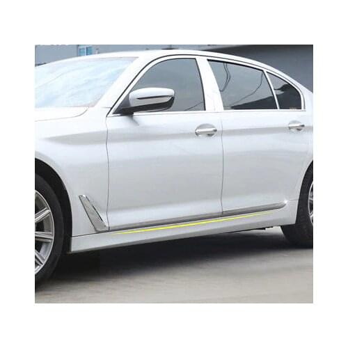 Chrome Side Car Body Molding Cover Trim 6pcs For BMW 5 Series G30 2017 2018
