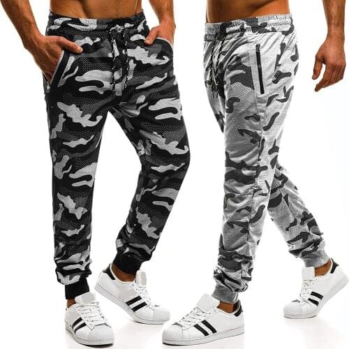 Fashion Joggers Sweatpants European American Mens Camouflage Mens Leisure Sports Pants Streetwear Men Gym Clothing Trousers