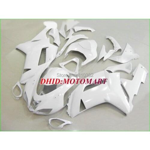 Motorcycle Fairing kit for KAWASAKI Ninja ZX6R 07 08 ZX6R 636 2007 2008 Complete white ABS Fairings set +7 gifts SC34