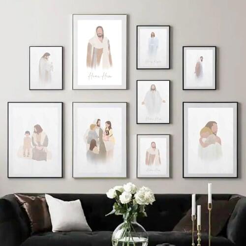 Wall Art Canvas Painting Holy Jesus Biblical Stories Christian Nordic Posters and Prints Picture for Home Living Room Decoration