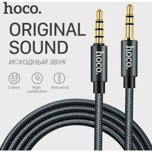 HOCO Aux Cable with Microphone 3.5mm Jack Male to Male Audio Cable Jack 3.5 for Car iPhone MP3 / MP4 Headphone Speaker