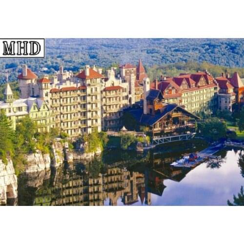 New Arrival 5d Diamond Painting Cross Stitch Castle Manor Icon Full Square DIY 3d Mosaic Rhinestone Sewing Artwork